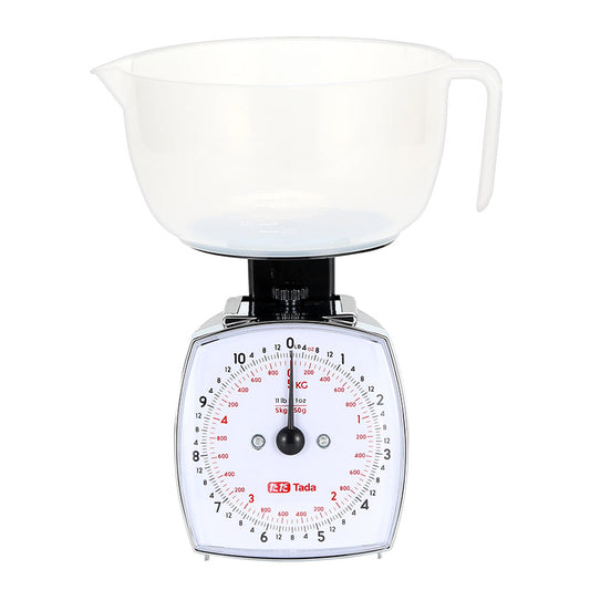 Tada 11lb Food Scale Mechanical Dial Kitchen Scale, Removable Measuring Cup