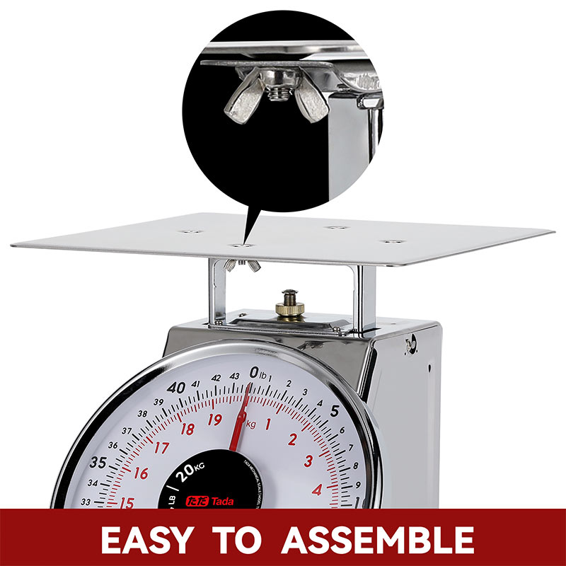 Tada 44lb Stainless Steel Mechanical Kitchen Food Scale