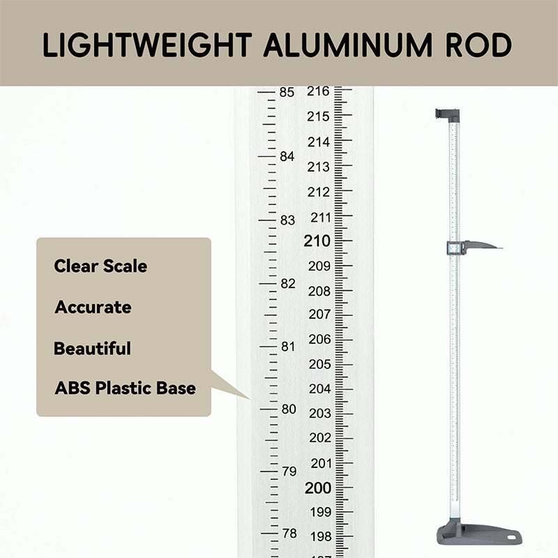 TADA Height Measurement Portable Stadiometer Height Rod 8-85 inch/20-217 cm Unit with cm & inch