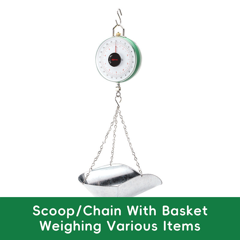 TADA 22lb/10kg Double-Sided Dial Mechanical Hanging Scale