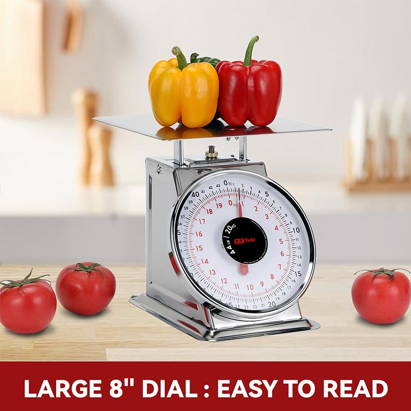 Tada 44lb Stainless Steel Mechanical Kitchen Food Scale