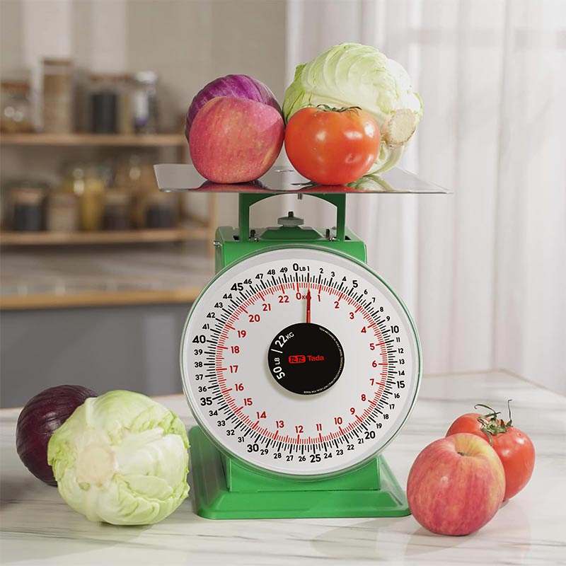 TADA 50lb Mechanical Kitchen and Food Scale 8" Dial Platform Scale