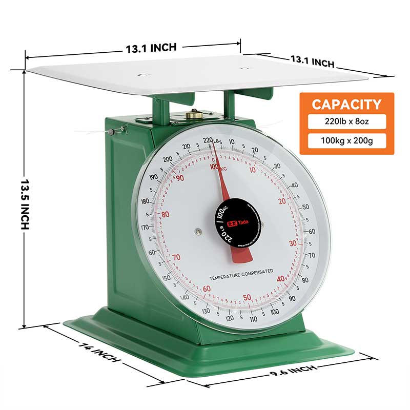 TADA 220lb/100kg Heavy Duty Mechanical Scale