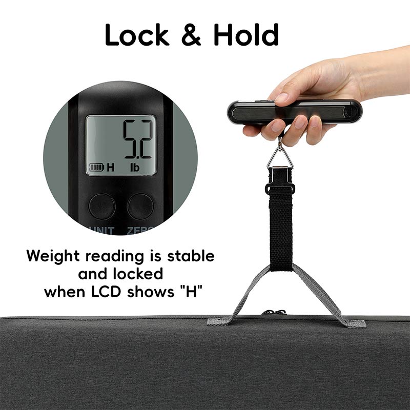 TADA 110lb Luggage Scale Battery Free Built in Measuring Tape