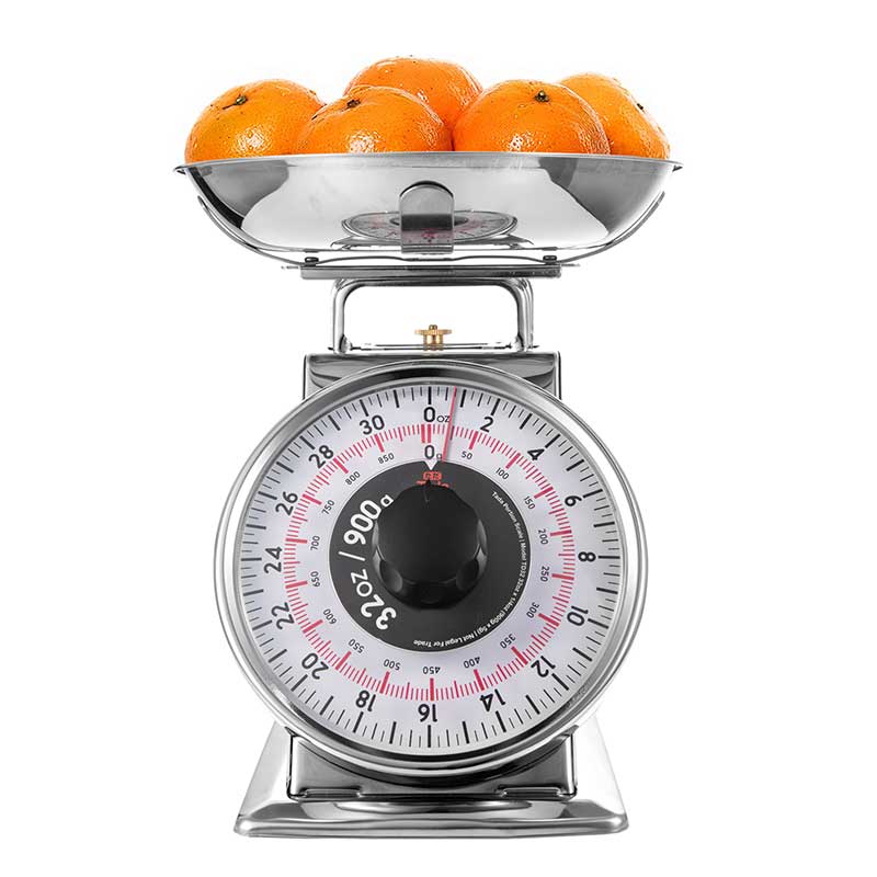 TADA 2lb Mechanical Portion Control Scale Stainless Steel Dial food Scale with Bowl