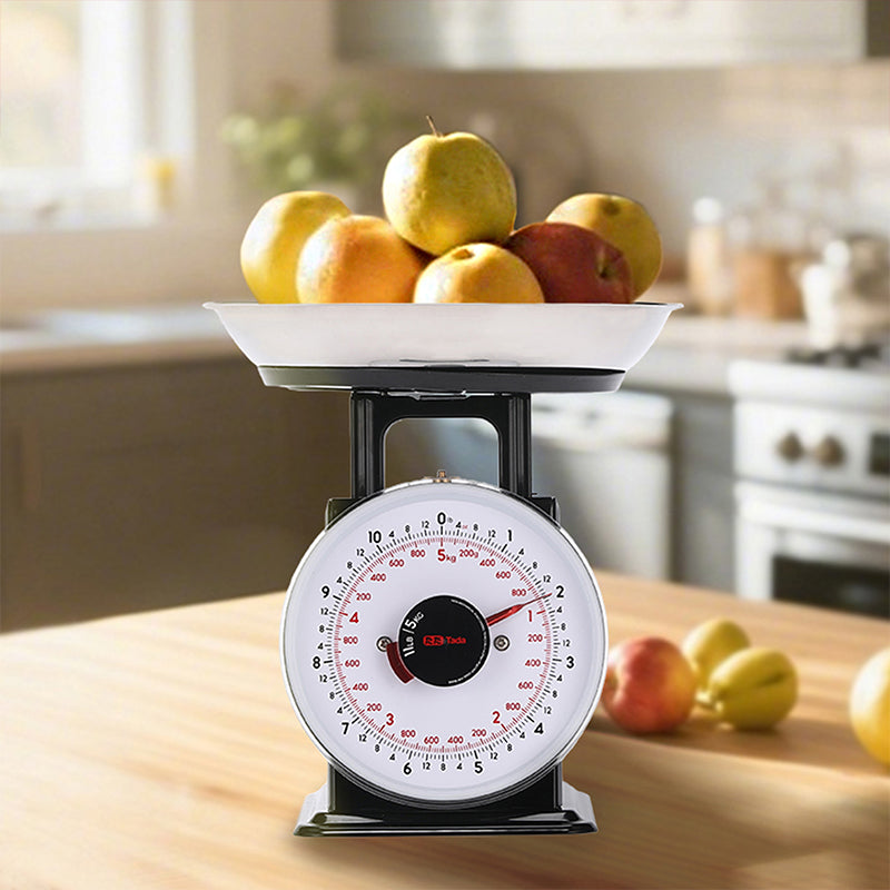 TADA 11lb Analog Kitchen Mechanical Food Scale Weighing Dial Scale with Bowl