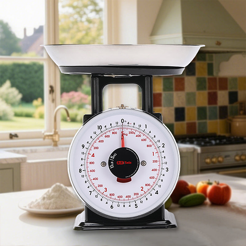 TADA 11lb Analog Kitchen Mechanical Food Scale Weighing Dial Scale with Bowl