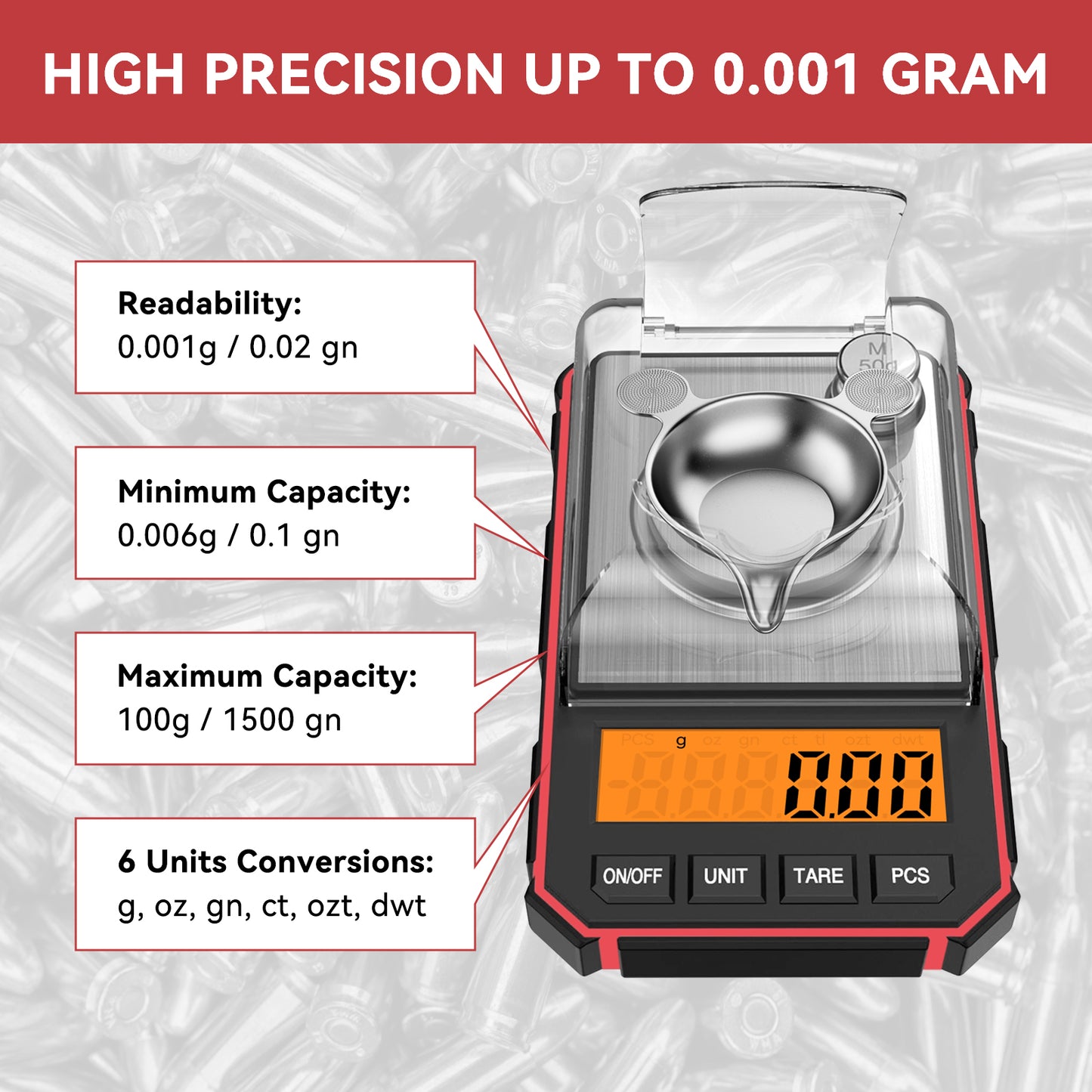 TADA Digital Milligram Scale 100g/0.001g Pocket Mg Scale