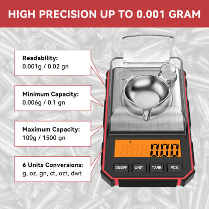 TADA Digital Milligram Scale 100g/0.001g Pocket Mg Scale