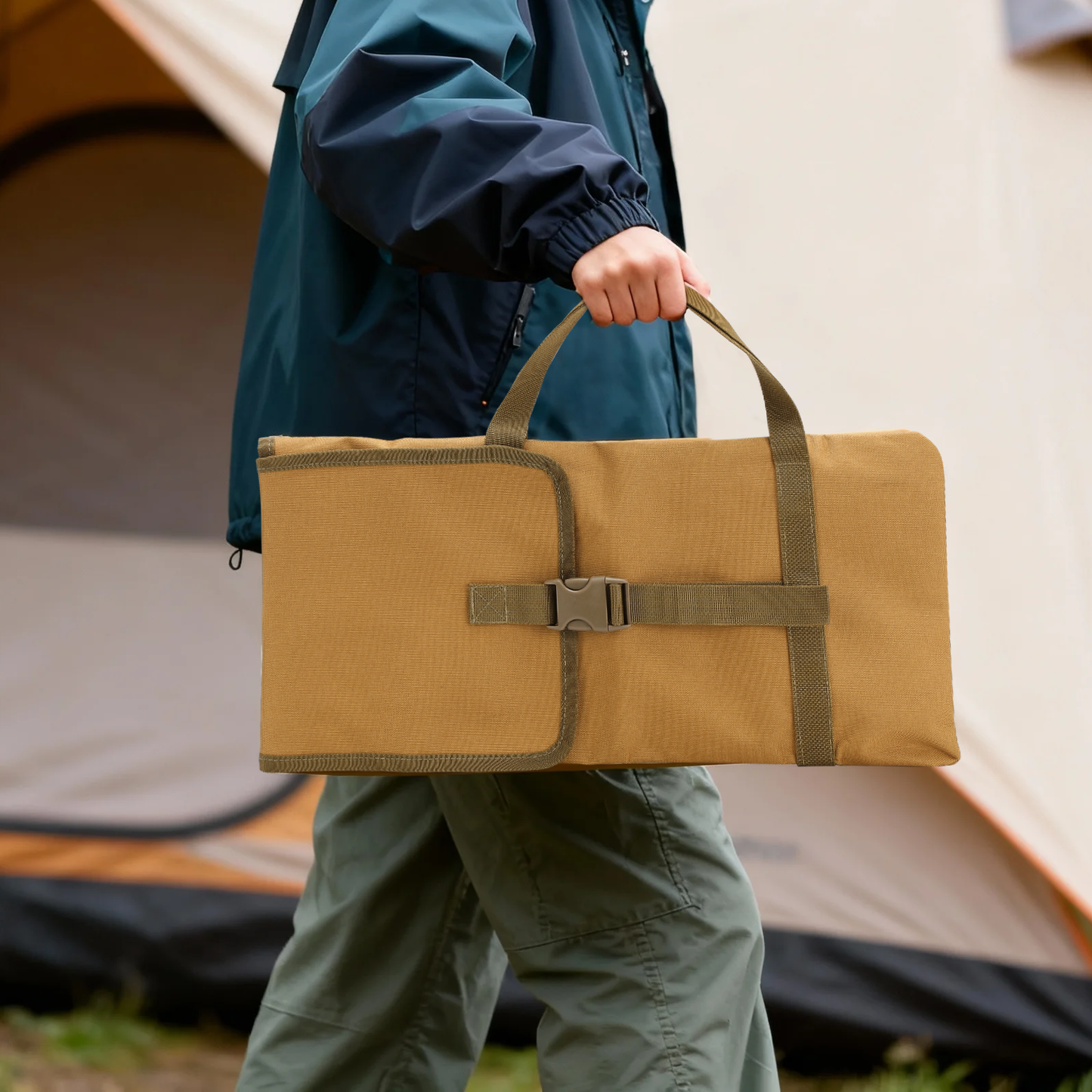 TADA Small Foldable Portable Charcoal Grill Heavy Duty Stainless Steel BBQ Grill for Outdoor Camping Picnic Beach