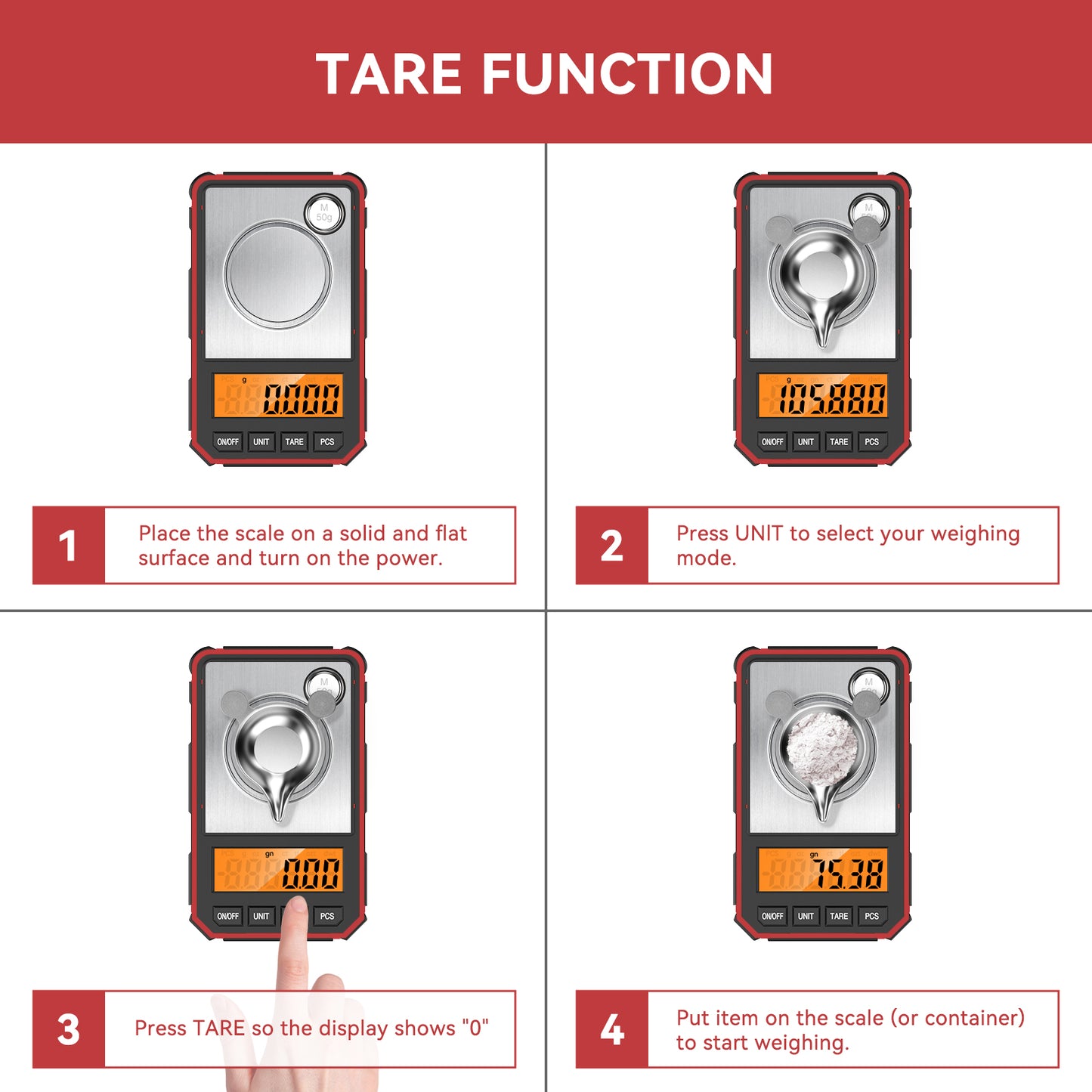 TADA Digital Milligram Scale 100g/0.001g Pocket Mg Scale
