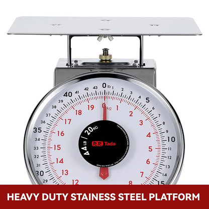 Tada 44lb Stainless Steel Mechanical Kitchen Food Scale