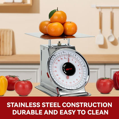 Tada 44lb Stainless Steel Mechanical Kitchen Food Scale