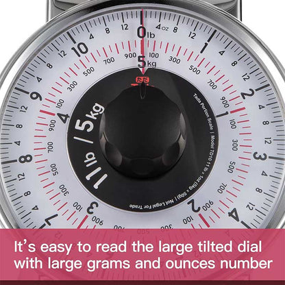 TADA 11lb Mechanical Portion Control Scale Stainless Steel Dial food Scale with Bowl